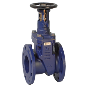 Valvola Intercettazione Cuneo Gommato Corpo Piatto Flangiato-Shutoff Valve with Rubber Coated Wedge-and Flanged Flat Body